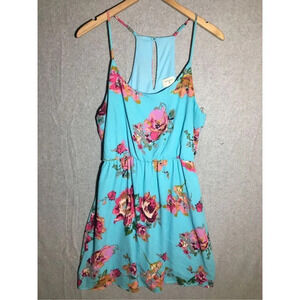 Womens Everly Dress Turquoise Floral Graduation Wedding Spring Summer